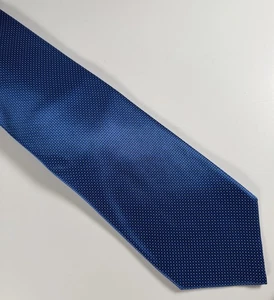 Dolcepunta Neck Tie Blue Luxury Designer 100% Handmade Silk Italy Geometric - Picture 1 of 6