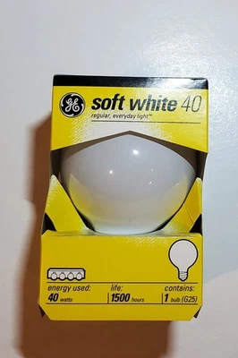 New GE 40w Soft White Decorative G25 Bulb Globe - Image 1 of 3