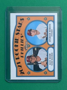 2021 Topps Heritage #11 2021 Rookie Stars Alec Bohm / Spencer Howard RC - Picture 1 of 2