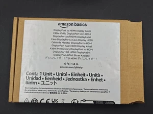 Amazon Basics DisplayPort (Source) to HDMI (Display) Cable, 1.83 m  - Picture 1 of 4