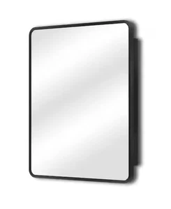 Glacier Bay 24 In. W X 30 In. H Rectangular Matte Black Medicine Cabinet - Picture 1 of 5