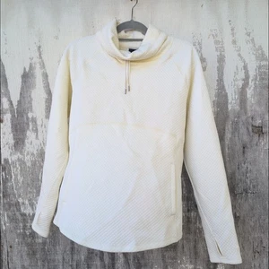 Marmot Annie Micro Quilted Funnel Neck Sweatshirt Women's Large Ivory Minimalist - Picture 1 of 8