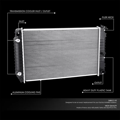 For 1982-1992 Cutlass Ciera Celebrity AT OE Style Aluminum Cooling Radiator 738 - Image 1 of 4