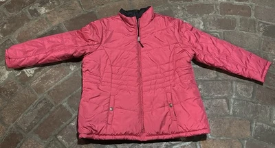 Abrigo Mujer Atleta Reversible Talla 2X Negro a Rosa Cremallera Completa Foto 1 de 4