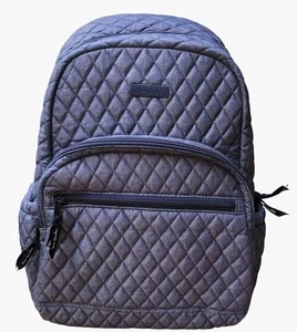 Mochila acolchada Vera Bradley Moonlight azul marino denim grande con bolsa azul - Imagen 1 de 9