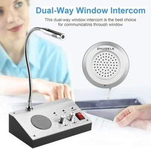 Clear Hospital Bank Two-way Window Glass Counter intercom Speaker - Picture 1 of 11