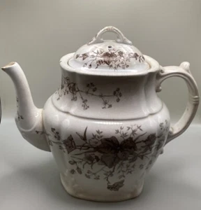 J G Meakin England Ironstone China Teapot With Ivy And Flower Pattern - Picture 1 of 7