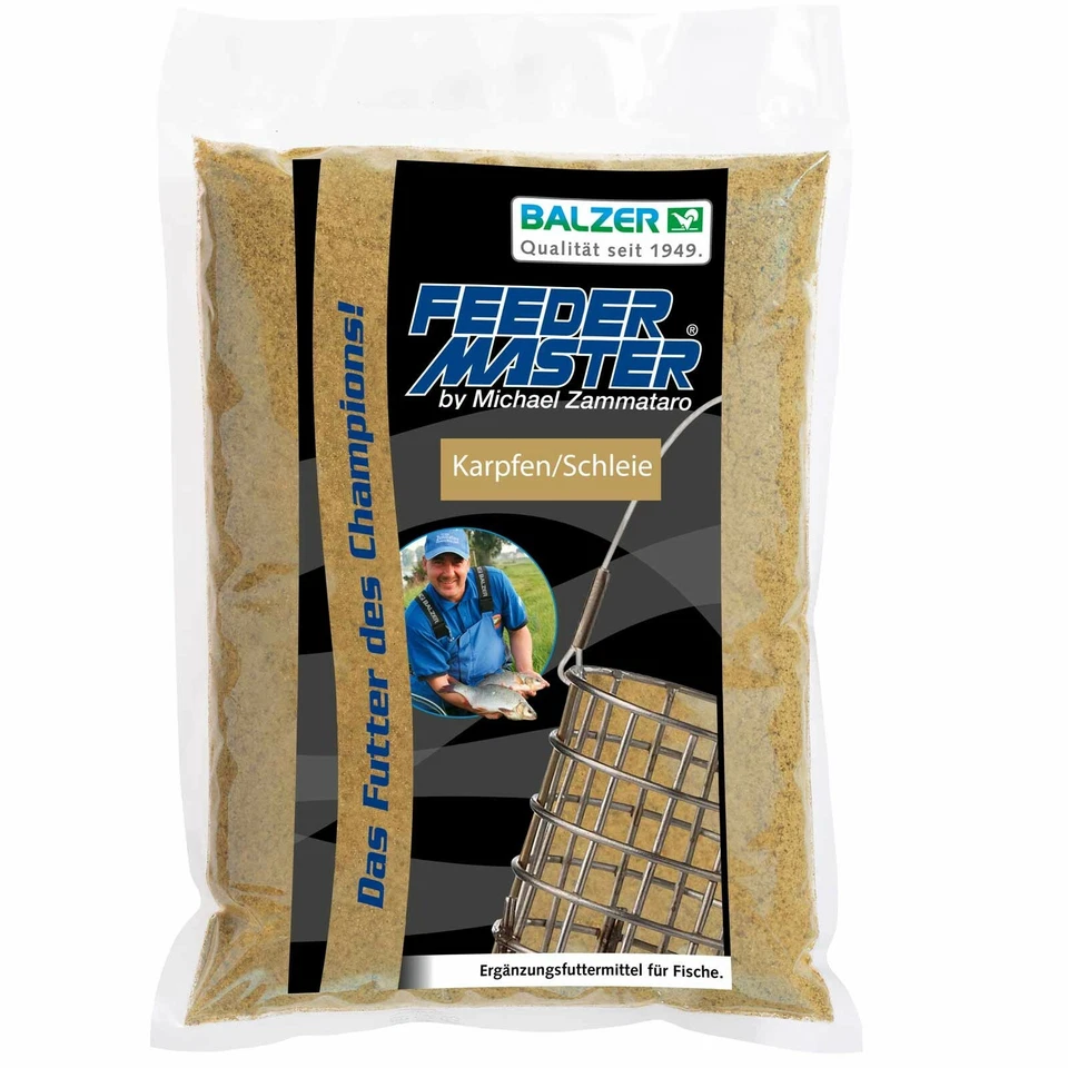(3,85€/1kg) Balzer Michael Zammataro’s Feedermaster Futter Karpfen/Schleie – 1kg - Bild 1 von 1