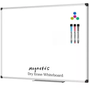 Großes magnetisches trocken abwischbares Whiteboard 48 x 36 Zoll, 4' x 3' großes Premium weißes Wildschwein - Bild 1 von 2