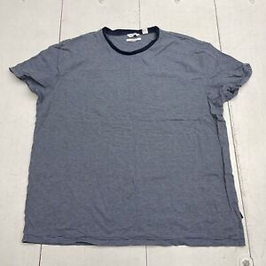 Calvin Klein Blue Stripe Short Sleeve T Shirt Mens Size XXL