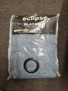 Eclipse Rowland Navy Eclipse Blackout Curtain Grommet Panel 52" × 84" Eclipse - Picture 1 of 2