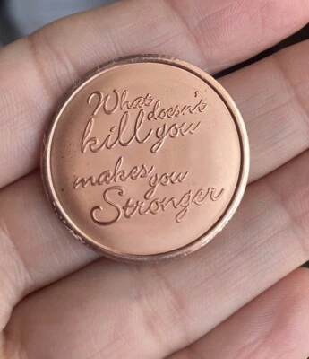NEW  MI MONEDA  Sky Is The Limit/ What Does Not Kill You  Rose Gold Coin Charm M - Image 1 of 4