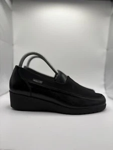 Mephisto Womens Black Wedge Loafer Slip On Air Jet Size 7.5 - Picture 1 of 8