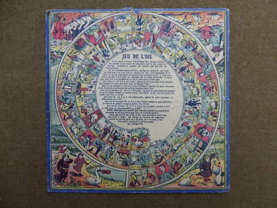 ANCIEN PLATEAU DE JEU DE L'OIE ET DE DAMES - VERS 1900 - Photo 1/4