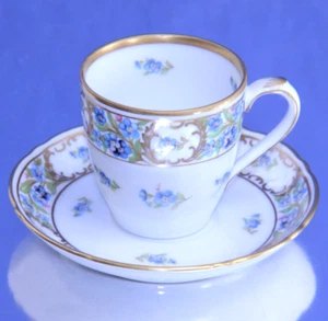 Schumann Bavaria Demitasse Cup & Saucer Forget-Me-Not Floral Coffee Tea ๐ - Picture 1 of 6