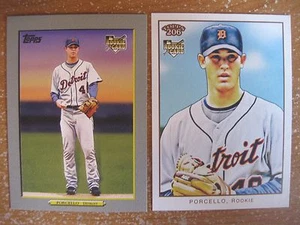 (2) LOTE RC RICK PORCELLO 2009 TOPPS 206 BRONCE #72/2009 TOPPS ROJO PAVO #TR118 - Imagen 1 de 2