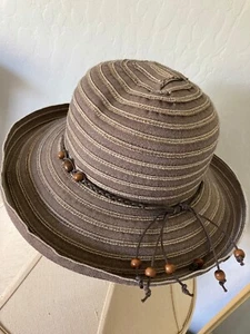 Sunday Afternoons Vineyard Hat BROWN linen look ONE SIZE FITS ALL - Picture 1 of 13