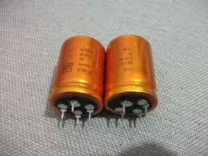 NOS ROE GOLD EYV 4700uF 50V -4 PIN- AUDIO GRADE HI-END CAPS 40V replace ! 2PCS - Picture 1 of 3