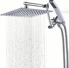 Chrome All Metal Square Shower Head Combo 8