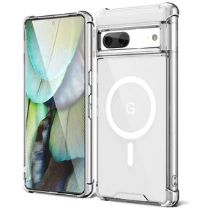 Magnetic Case Slim Shockproof Clear Cover For Google 9 Pro XL 9 8 Pro 7A 7 Pro 6 - Picture 1 of 7