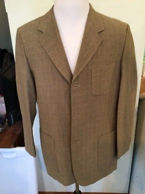 Structure Italian Linen/ Cotton Blend Light Brown Sport Coat Jacket 3Button Sz42 - Image 1 of 4