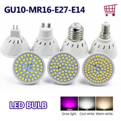 Led Bulb GU10 E27 E14 MR16 Full spectrum Cool/Warm White 240V 5W 8W 10W SMD - Image 1 of 4