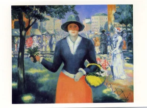 KAZIMIR MALEVICH Flower Girl 1903•Offset Litho 5x7 Suprematism Russia Art - Picture 1 of 1