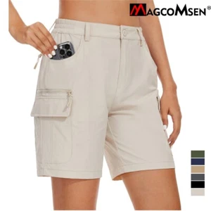 Women's Hiking Golf Shorts Quick Dry Lightweight Summer Work Travel Cargo Shorts - Picture 1 of 47