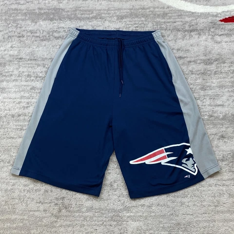 New England Patriots Shorts Adult Medium Blue Gray Red White NFL Football Mens Cover