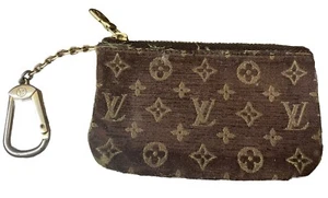 Cutest Louis Vuitton Mini Lin Rare Key Pouch Coin Pochette! - Picture 1 of 18