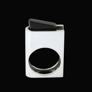 Danish Sterling Silver Ring with Onyx - 1960s - Picture 1 of 4