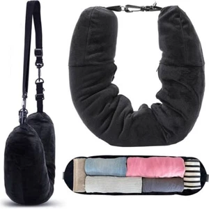 Stuffable Travel Pillow U-Shape Pillow Neck Pillow Storage Bag for Travel Office - Picture 1 of 15