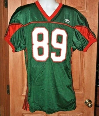 NUEVA CAMISETA DE FUTBOL RAWLINGS VERDE-NARANJA CORTE PROFESIONAL MIAMI HURRICANES NYLON-LYCRA Foto 1 de 3