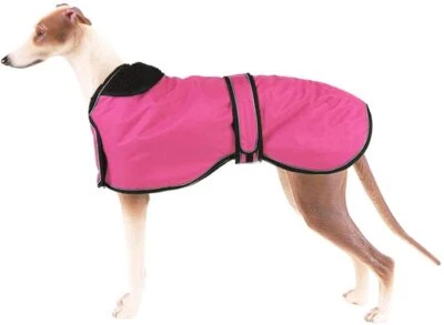 BRANDNEU IN VERPACKUNG NEU WHIPPET IGGY 15"" 16""17"" WASSERDICHT PELZ GEFÜTTERT WINTERMANTEL JACKE PINK - Bild 1 von 2