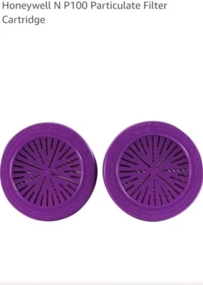 Honeywell NIOSH 7580P100 Respirator Cartridge Magenta Filters - Image 1 of 2