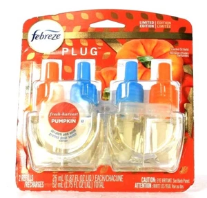 1 Pack Febreze Plug 1.75 Oz Limited Edition Fresh Harvest Pumpkin 2 Ct Refills - Picture 1 of 1