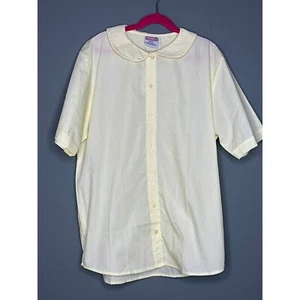 Genuine School Uniform Girls' 18 Long Sleeve Woven SS Shirt Peter Pan Collar NWT - Picture 1 of 4