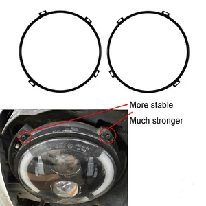 2Pcs 7 inch Round Headlight Mounting Bracket Ring for 2007-2018 Jeep Wrangler JK - Foto 1 di 3