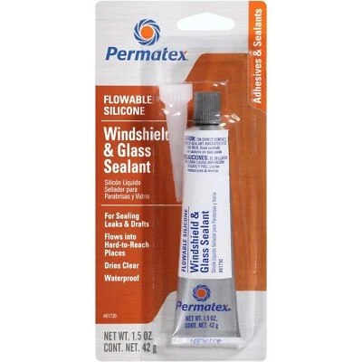 Sellador de vidrio para parabrisas de silicona fluido Permatex 81730, 1,5 oz. (Pack de 2) Foto 1 de 2