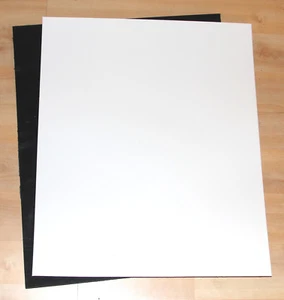 Tiefziehmaterial ABS Schwarz & Weiß glänzend 500 x 465 mm - 1,0 - 2,0 mm Stärke - Bild 1 von 6