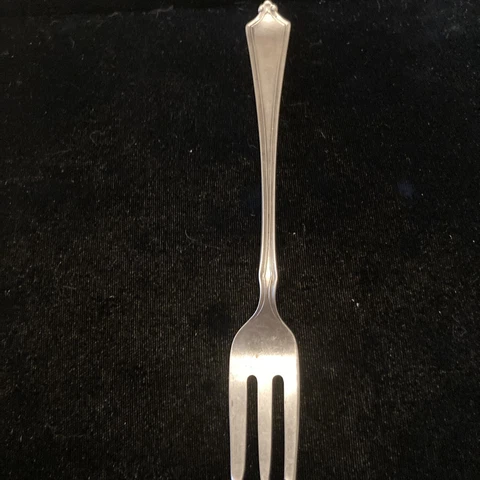 Antique 6”Sterling Silver Serving Fork Cover