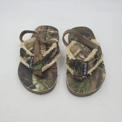 Chanclas para niños 7 Team Realtree sandalias de lona camufladas correa trasera camuflaje mediano Foto 1 de 4