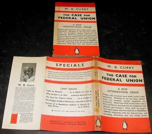 Case for FEDERAL UNION W B Curry 1939 Penguin Special 1st Ed WORLD GOVERNMENT - Picture 1 of 2