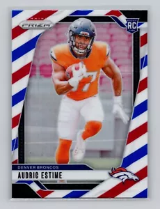 2024 Panini Prizm Football #306 Audric Estime RC Rosso Bianco e Blu Denver Broncos - Foto 1 di 2