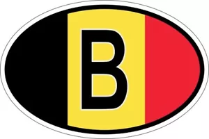 Sticker adesivi adesivo bandiera ovale codice paese belgio B - Bild 1 von 1