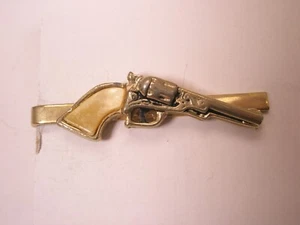 Single Action Revolver Vintage Tie Bar Clip pistol gun model 45 44 38 - Picture 1 of 9
