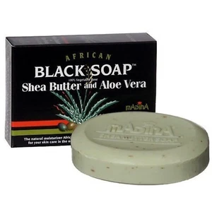 Madina African Black Soap Shea Butter and Aloe Vera, 3.5 oz (Pack of 10) - Picture 1 of 1