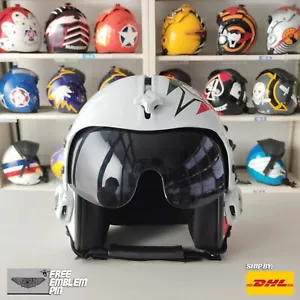 FRECCE TRICOLORI HGU-33 CASCO DA VOLO FILM PROP PILOTA AERONAUTICA MILITARE ITALIANA + SPILLA - Foto 1 di 12