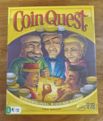 Coin Quest Strategy Interactive Bidding Board Game R&R Games  Ken Gruhl NEW 2016 - Image 1 of 2