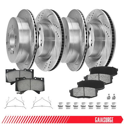 Front & Rear Disc Brake Rotors Pads for 2007-2021 Toyota Tundra Sequoia LX570 Foto 1 de 4